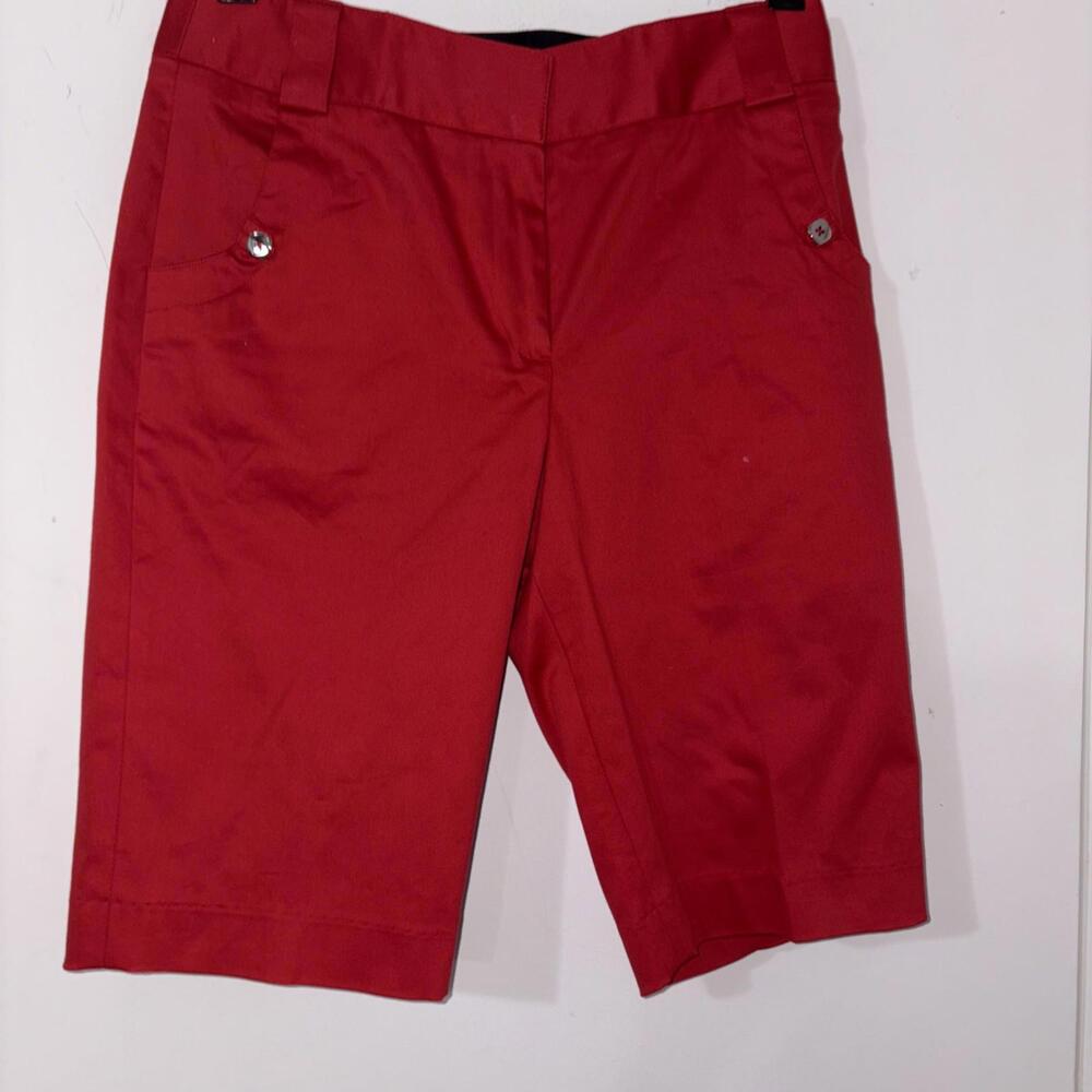 Sport Haley women’s shorts size 6 orange‎ cotton stretch Bermuda pockets